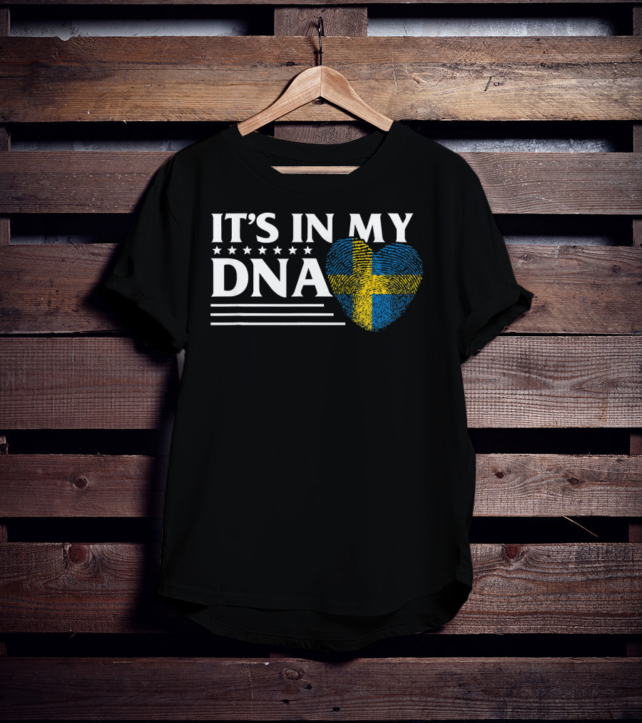 It's In My DNA Swedish Flag Heart Swede T-Shirt