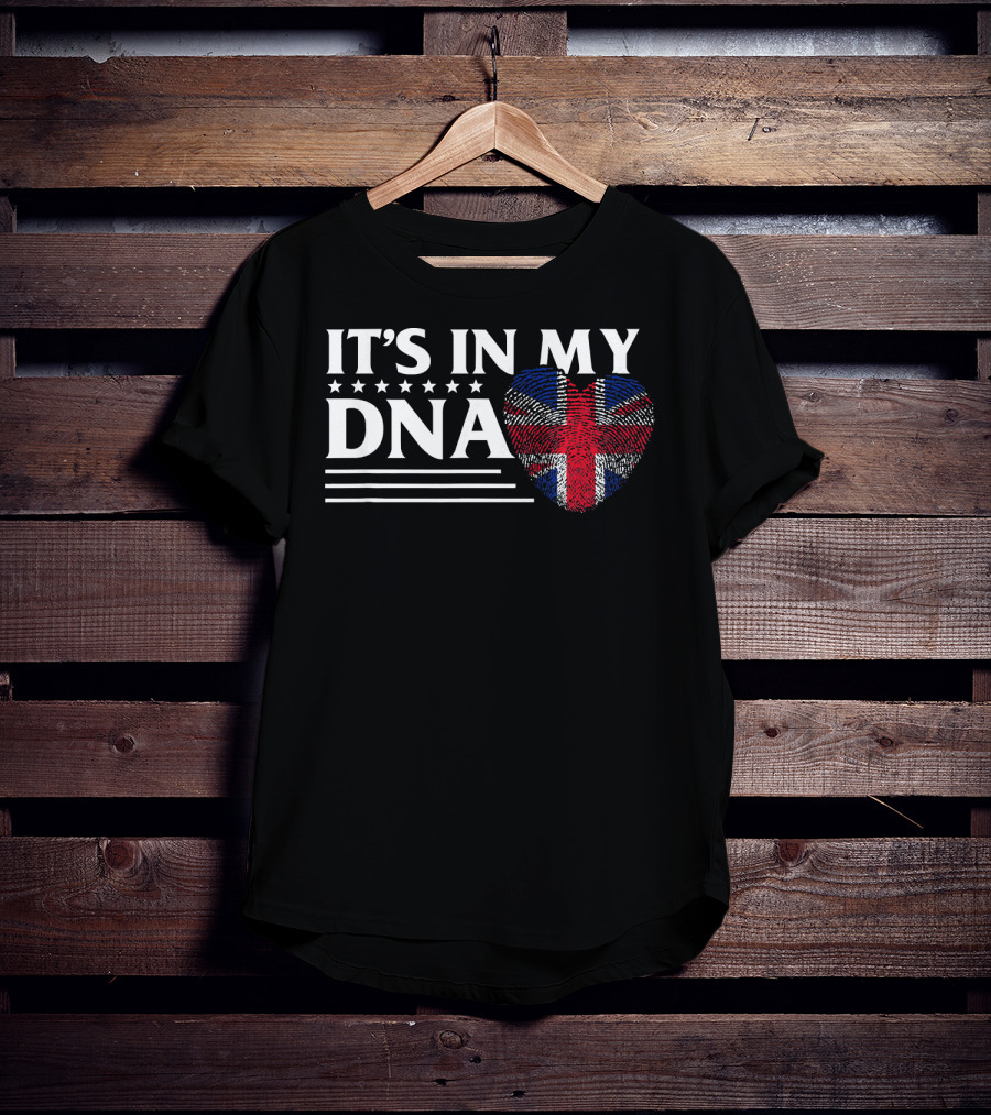 IT'S IN MY DNA British Flag Heart T-Shirt