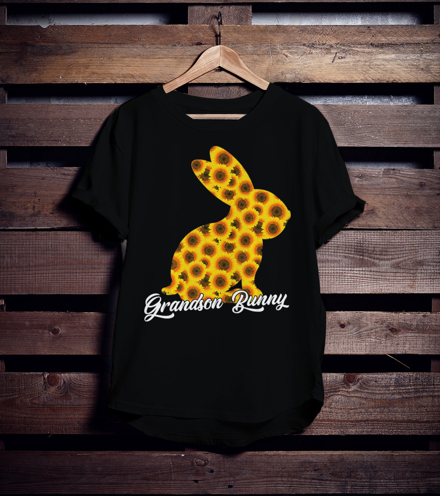 Grandson Bunny Sunflower Floral T-Shirt