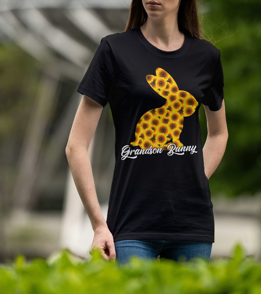 Grandson Bunny Sunflower Floral T-Shirt
