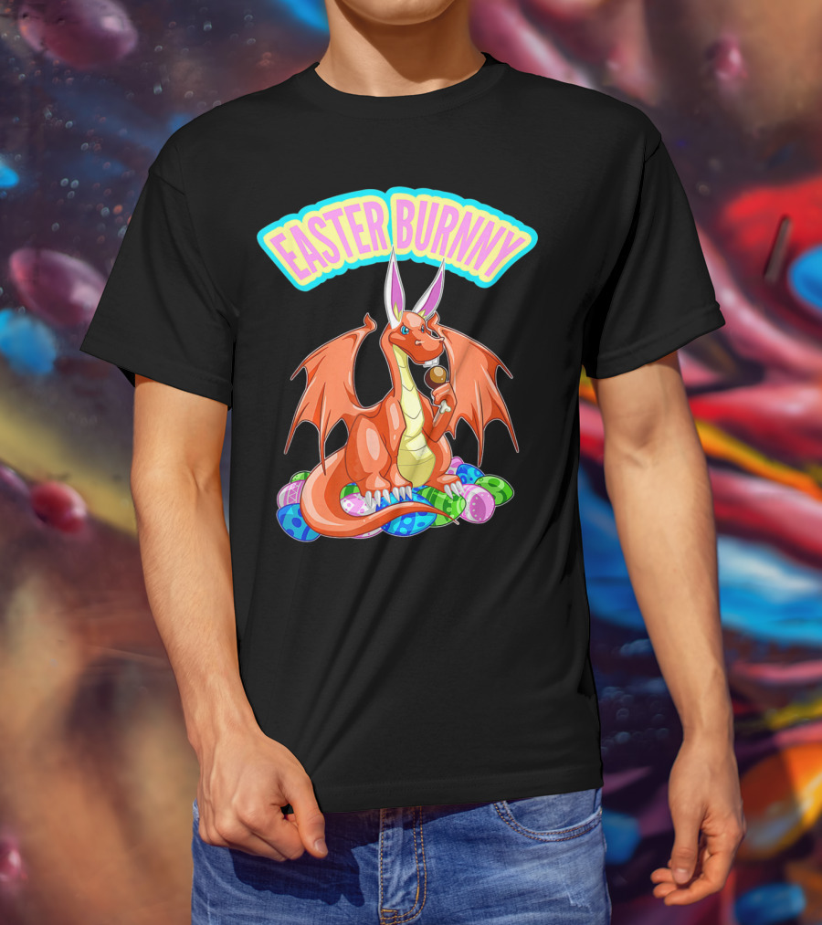 Easter Burnny Dragon With Eggs And Candy T-Shirt