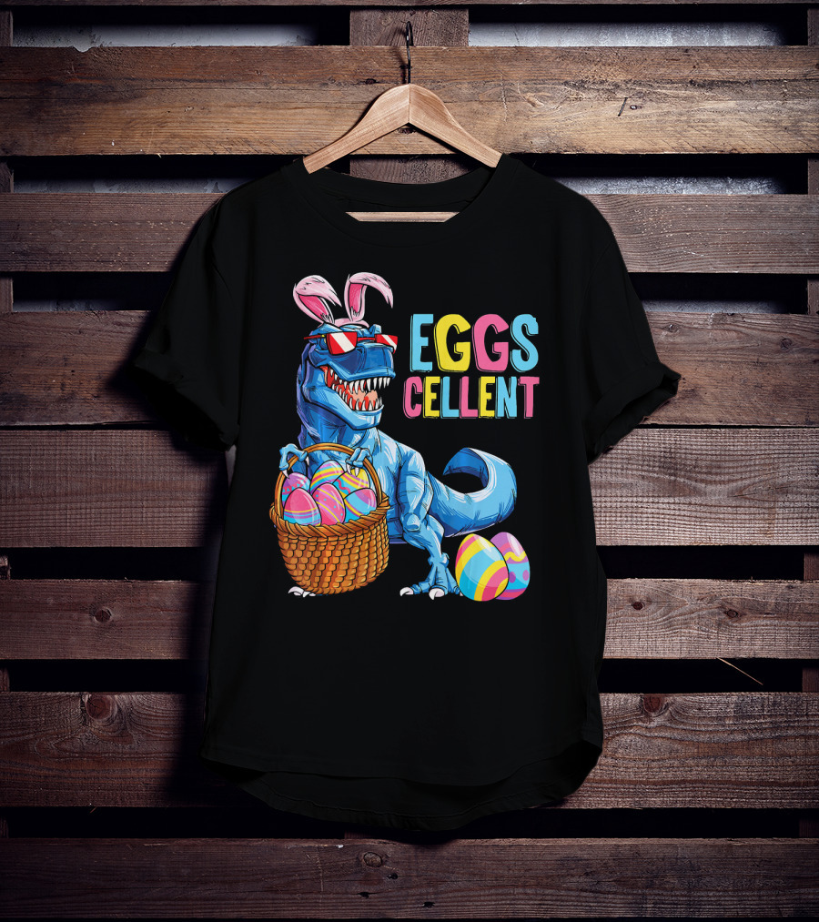 EGGSCELLENT Dinosaur Easter Bunny Rex T-Shirt