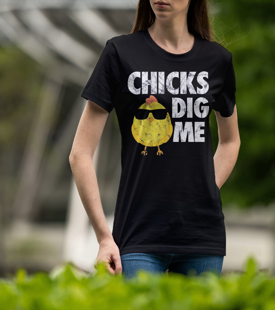 Kids Cute Easter Chicks Dig Me Sunglasses Chicken T-Shirt