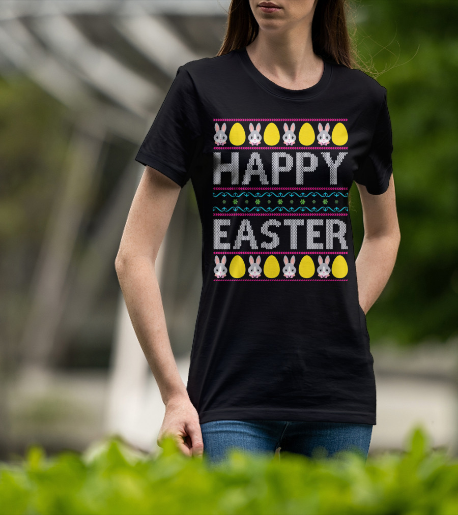 Happy Easter Bunny And Egg T-Shirt