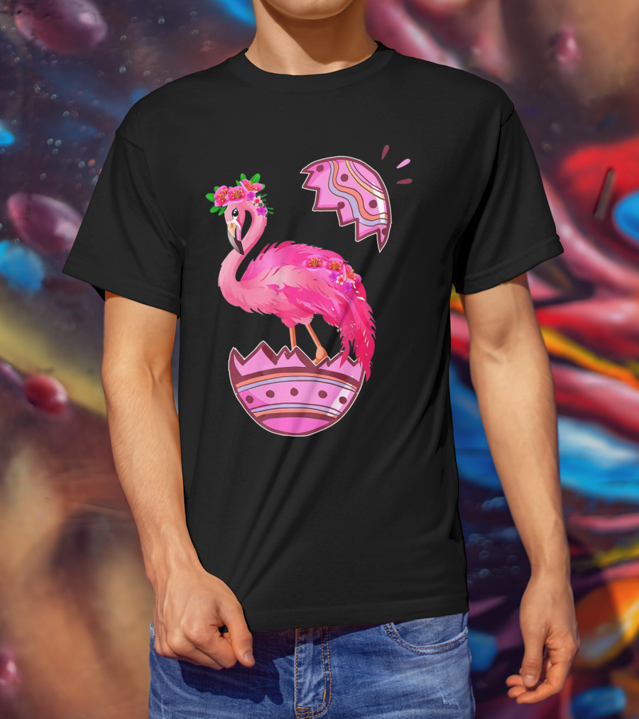 Flamingo Pink Easter Egg Delight T-Shirt
