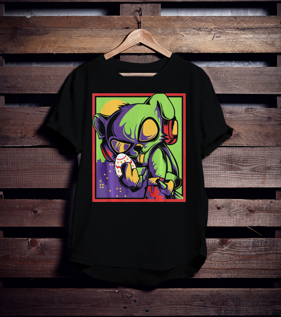Easter Bunny Rabbit Egg Neon Pop T-Shirt