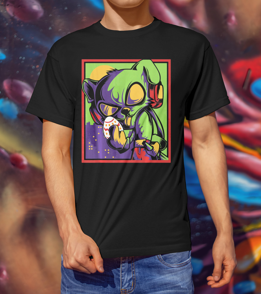 Easter Bunny Rabbit Egg Neon Pop T-Shirt