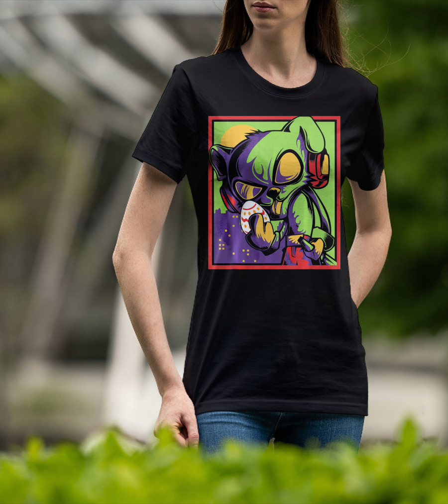 Easter Bunny Rabbit Egg Neon Pop T-Shirt