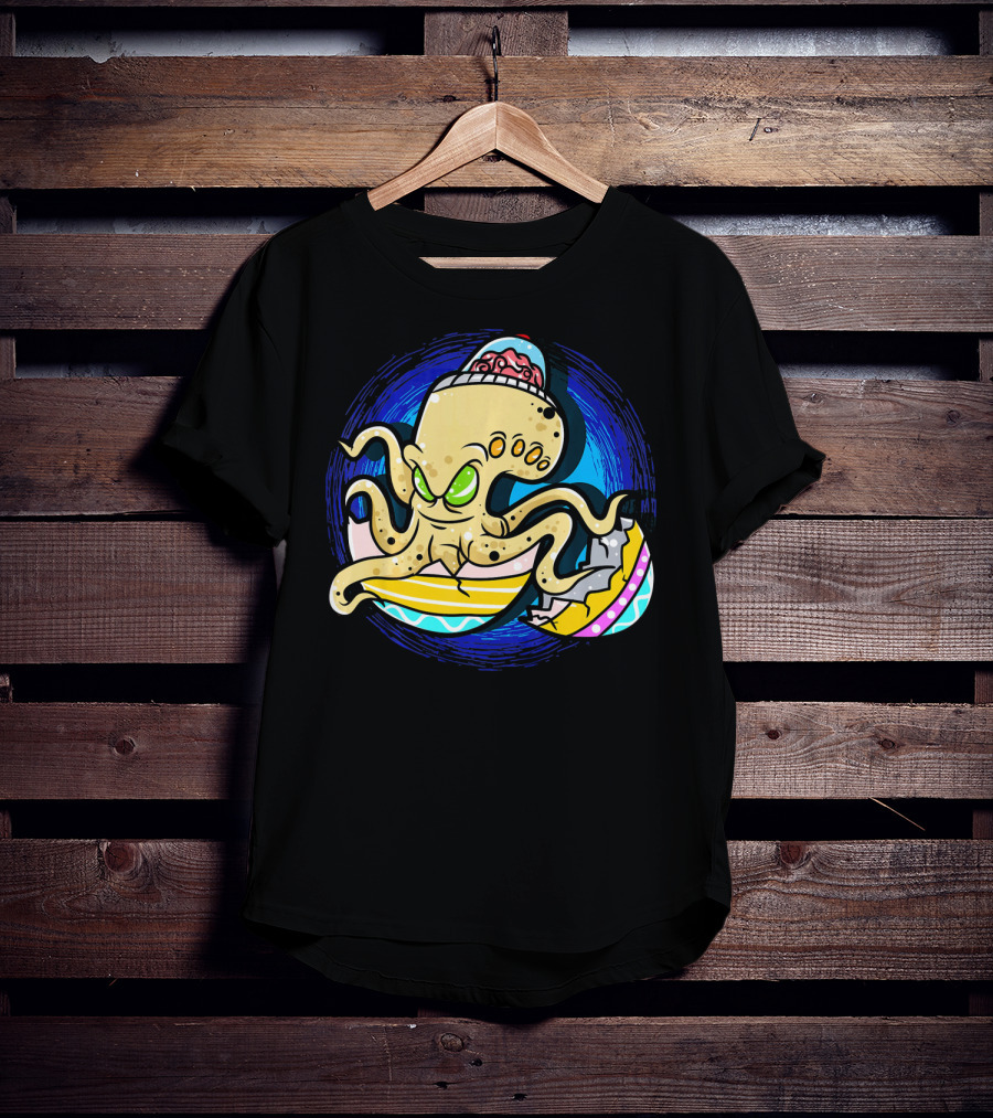 Alien Octopus Breaking Out Of Easter Egg Hunt Strategy T-Shirt