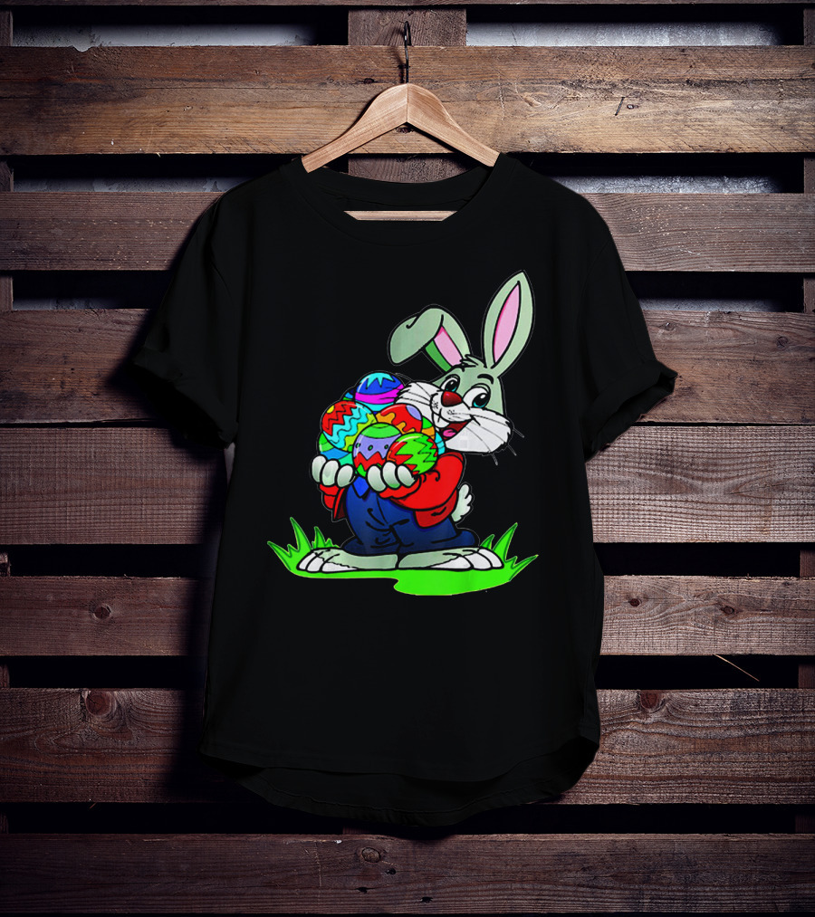 Easter Bunny With Colorful Eggs T-Shirt