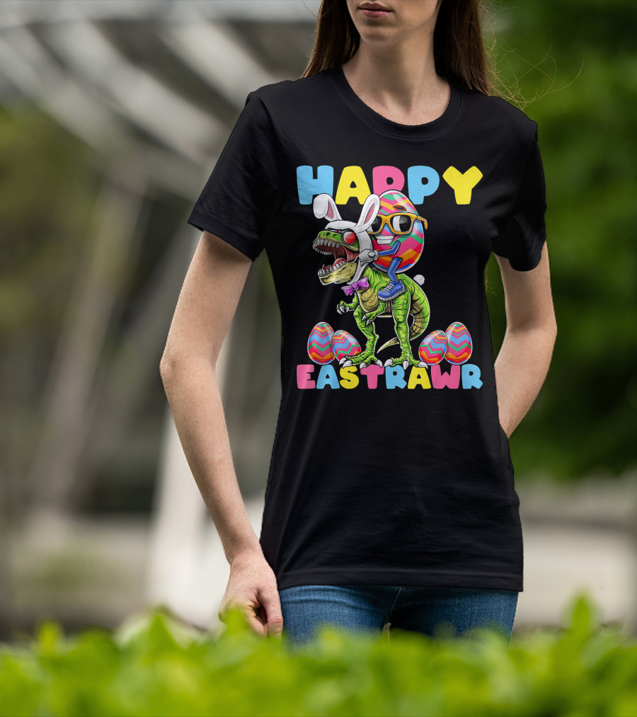 Happy Eastrawr Bunny Dinosaur Egg Rabbit T-Shirt