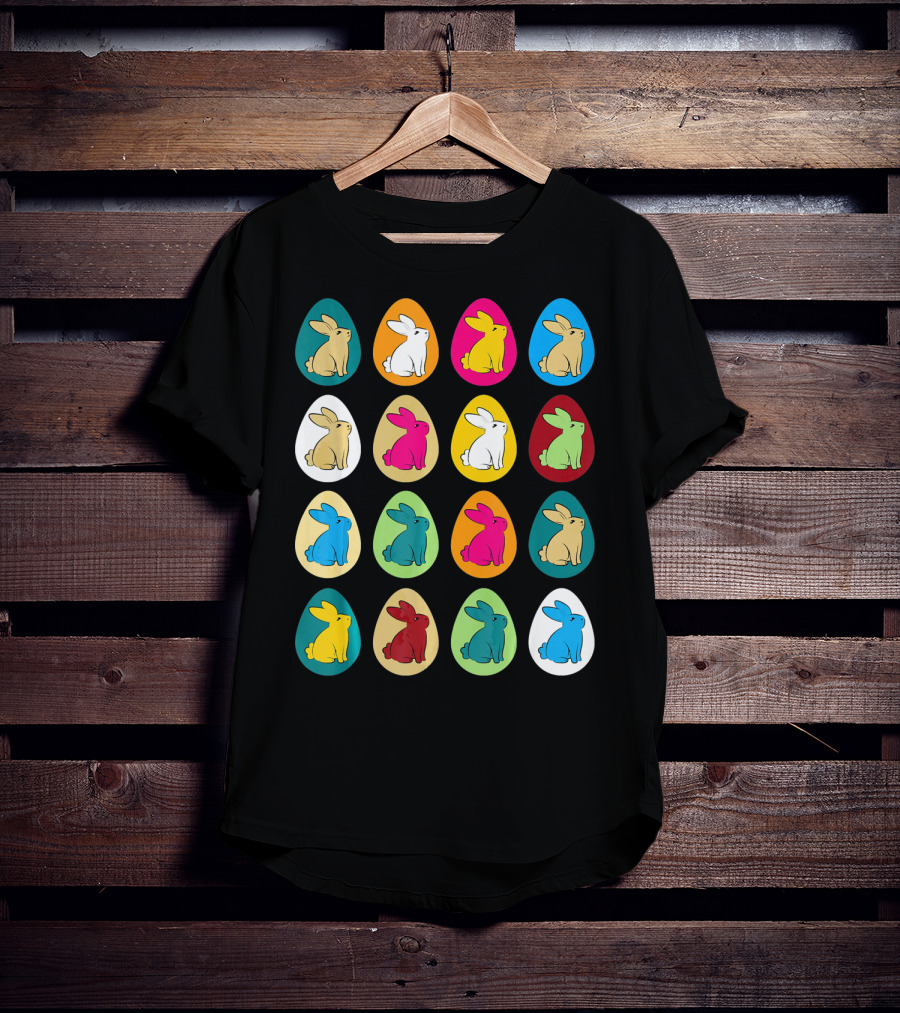 Easter Eggs Bunny Rabbit Multicolor Collection T-Shirt