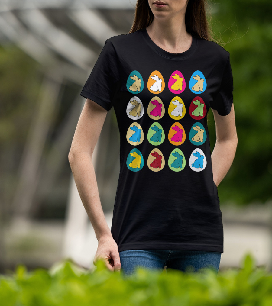 Easter Eggs Bunny Rabbit Multicolor Collection T-Shirt