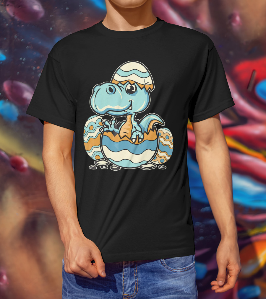 Dinosaur Hatchling In Easter Egg Delight T-Shirt