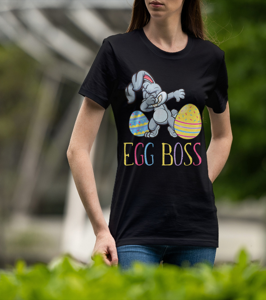 Dabbing Bunny Egg Boss Easter Fun T-Shirt
