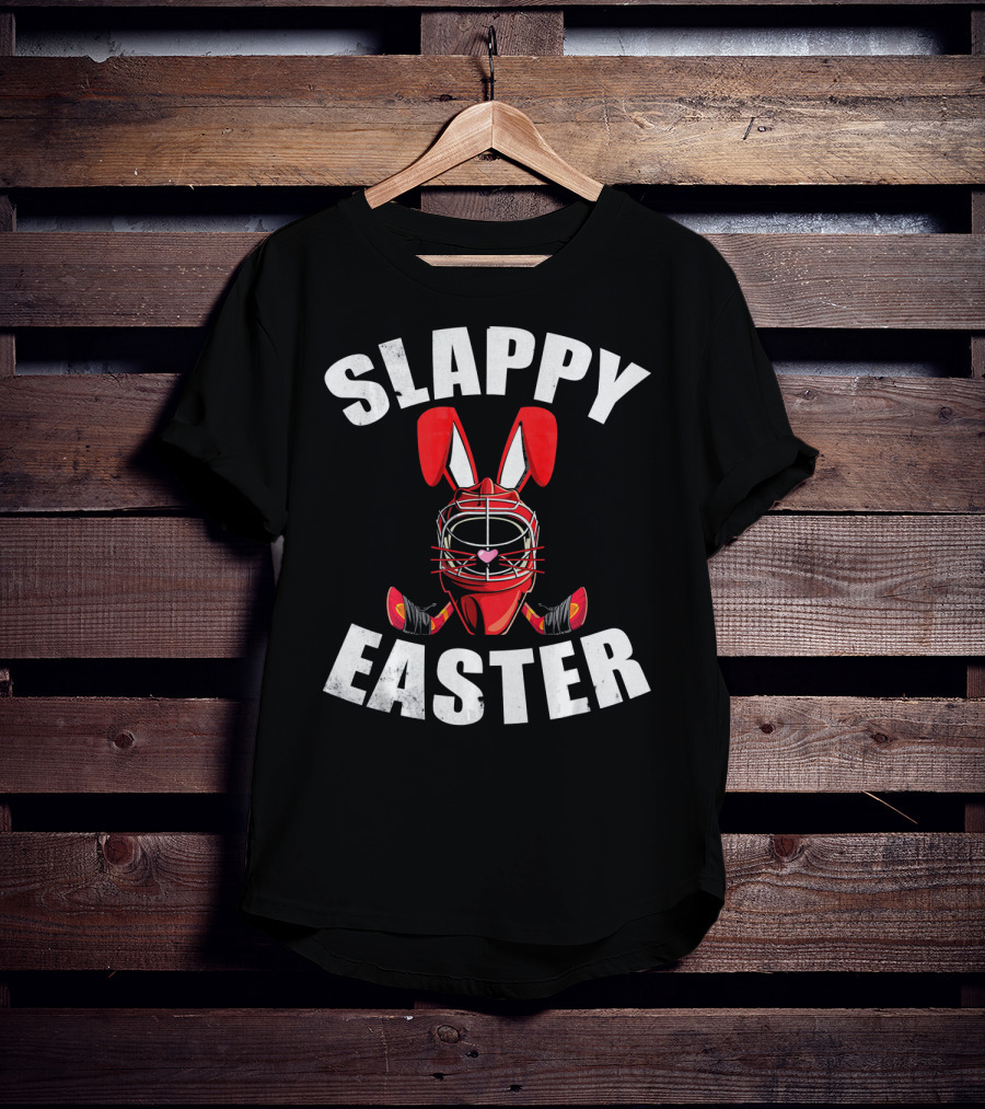 Slappy Easter Hockey Bunny Goalie Mask T-Shirt