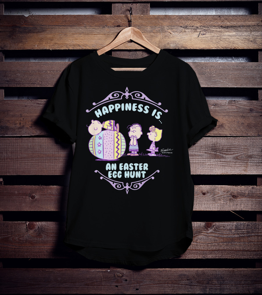 Happiness Is An Easter Egg Hunt Peanuts Charlie Brown T-Shirt