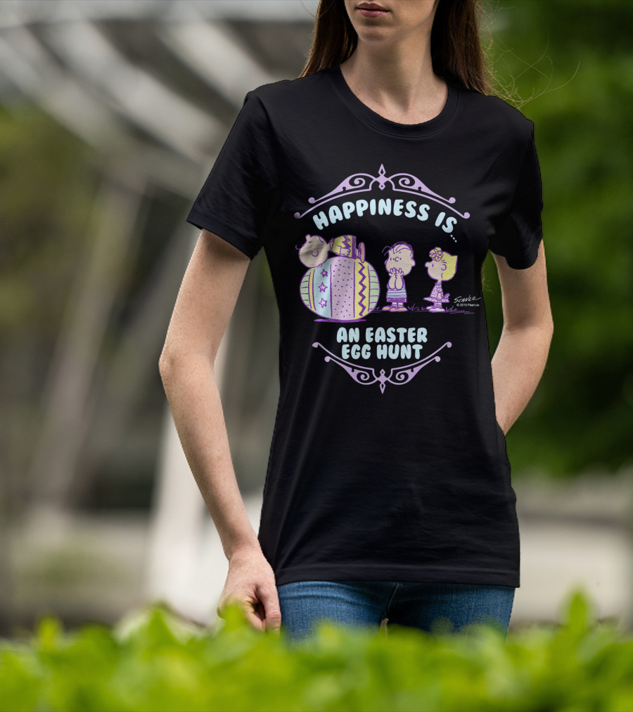 Happiness Is An Easter Egg Hunt Peanuts Charlie Brown T-Shirt