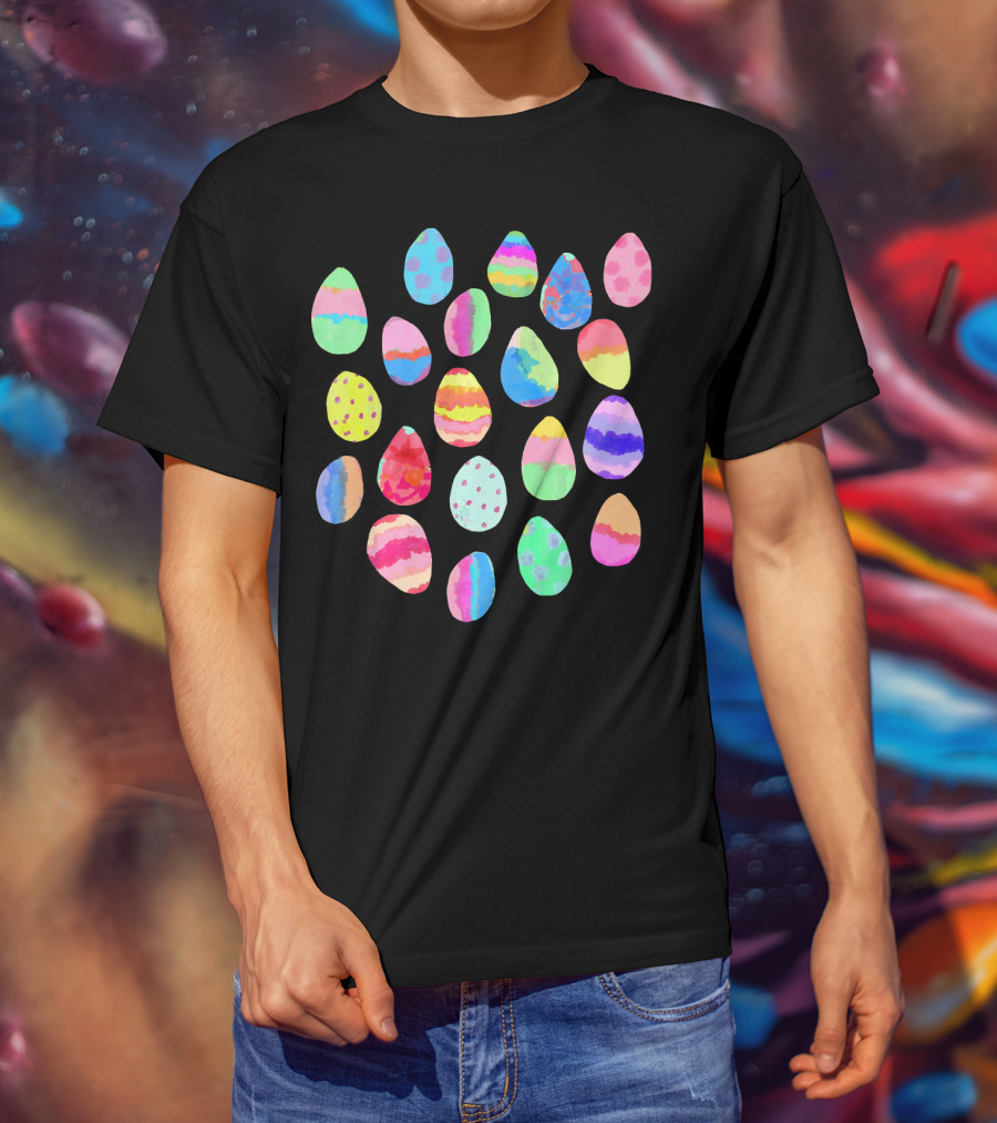 Colorful Painted Easter Egg Patterns Collection T-Shirt