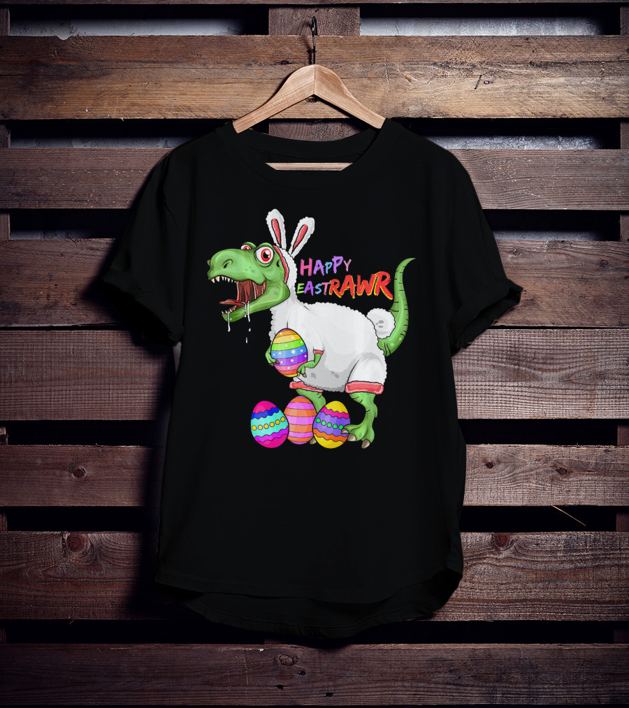 Happy Eastrawr Dinosaur Rex Easter Eggs Bunny Costume T-Shirt