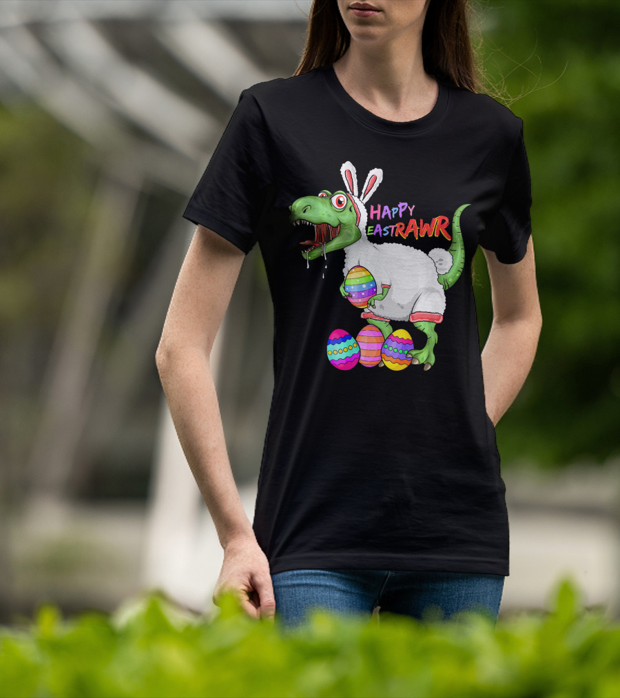 Happy Eastrawr Dinosaur Rex Easter Eggs Bunny Costume T-Shirt