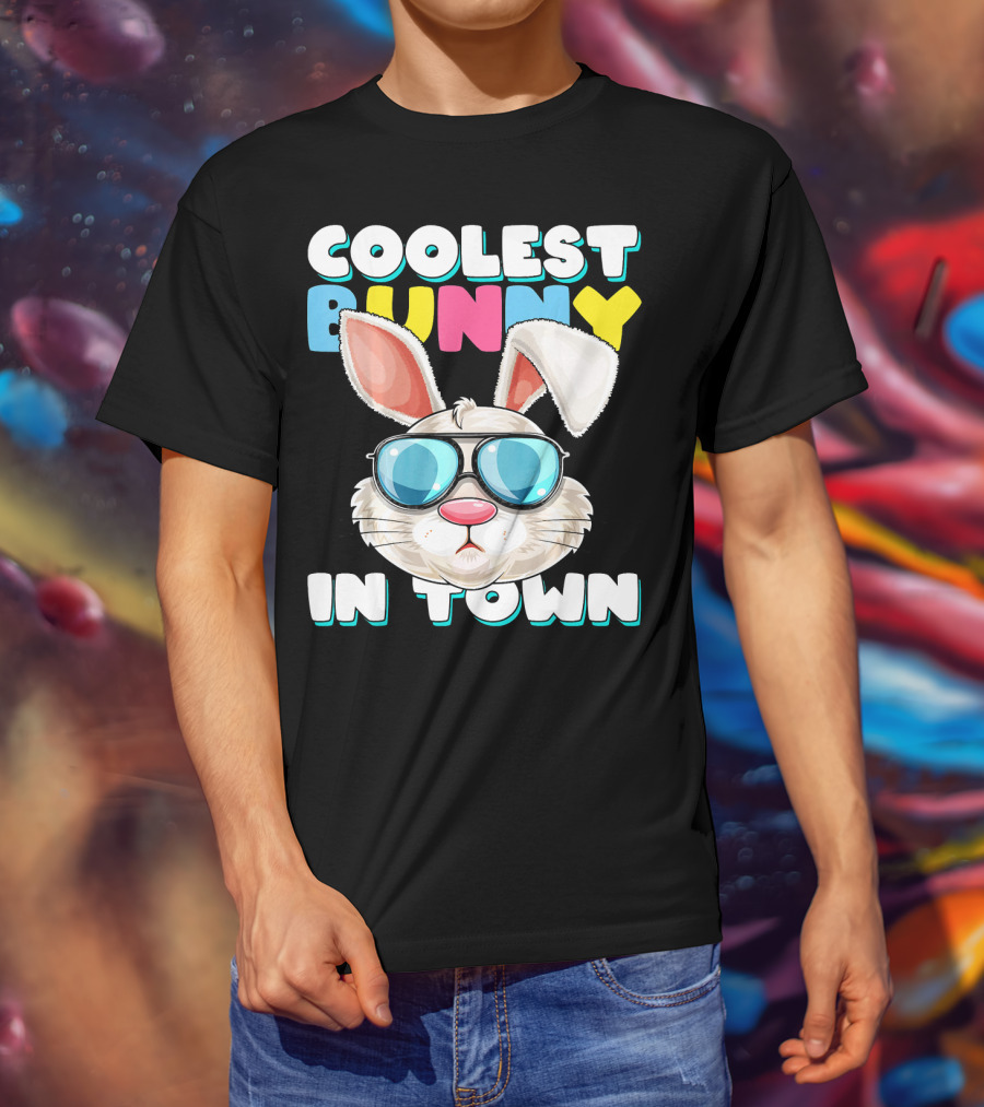 Coolest Bunny In Town Easter Bunny Costume T-Shirt
