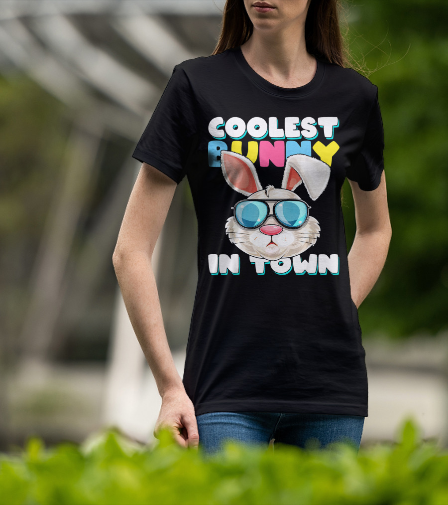 Coolest Bunny In Town Easter Bunny Costume T-Shirt