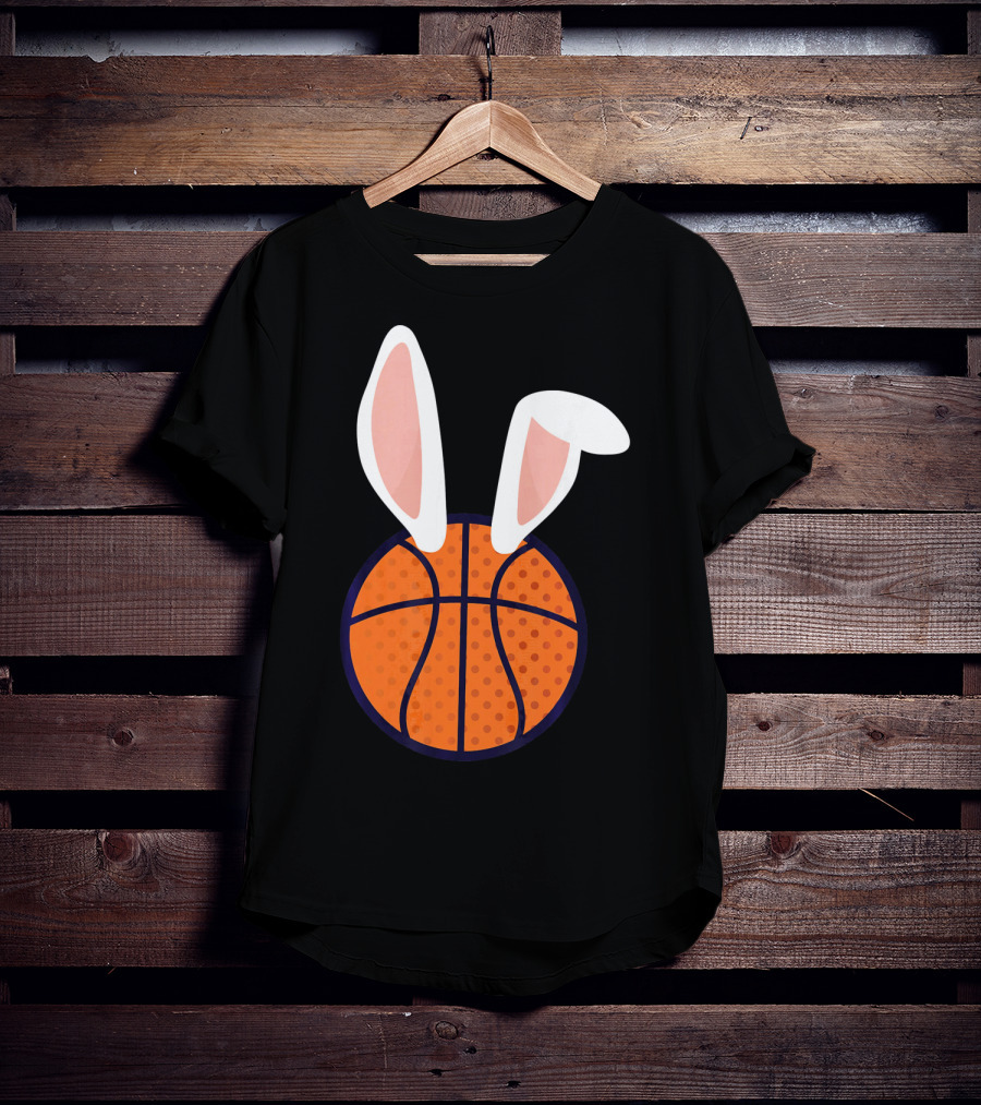 Basketball Bunny Ears Easter Slam Dunk Fun T-Shirt