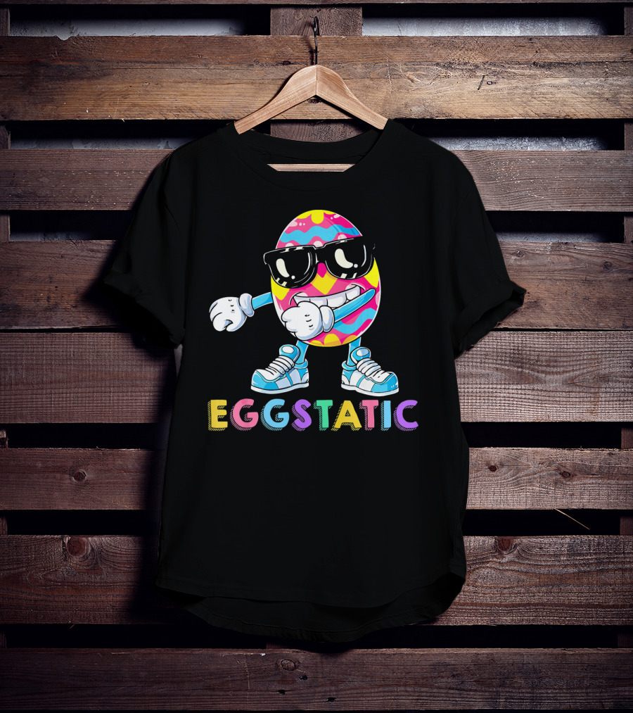 Eggstatic Flossing Easter Egg Dance With Sunglasses And Sneakers T-Shirt