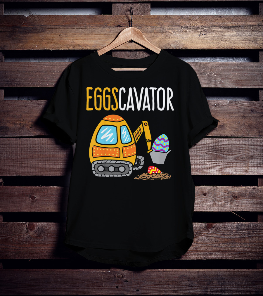 Eggscavator Kids Easter Egg-Digging Excavator Boys T-Shirt