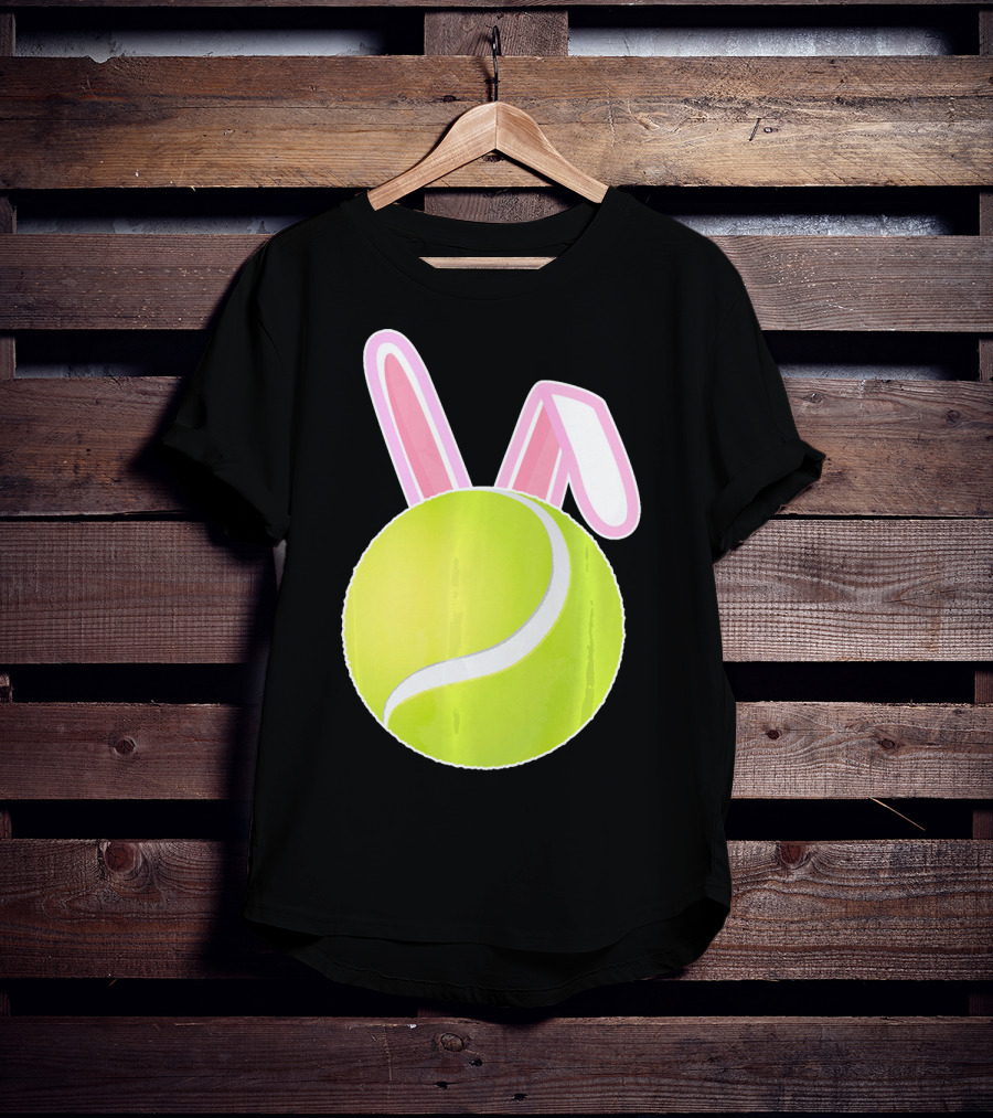 Tennis Ball With Easter Bunny Ears T-Shirt