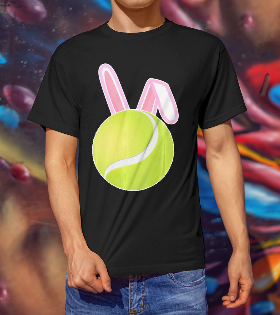 Tennis Ball With Easter Bunny Ears T-Shirt