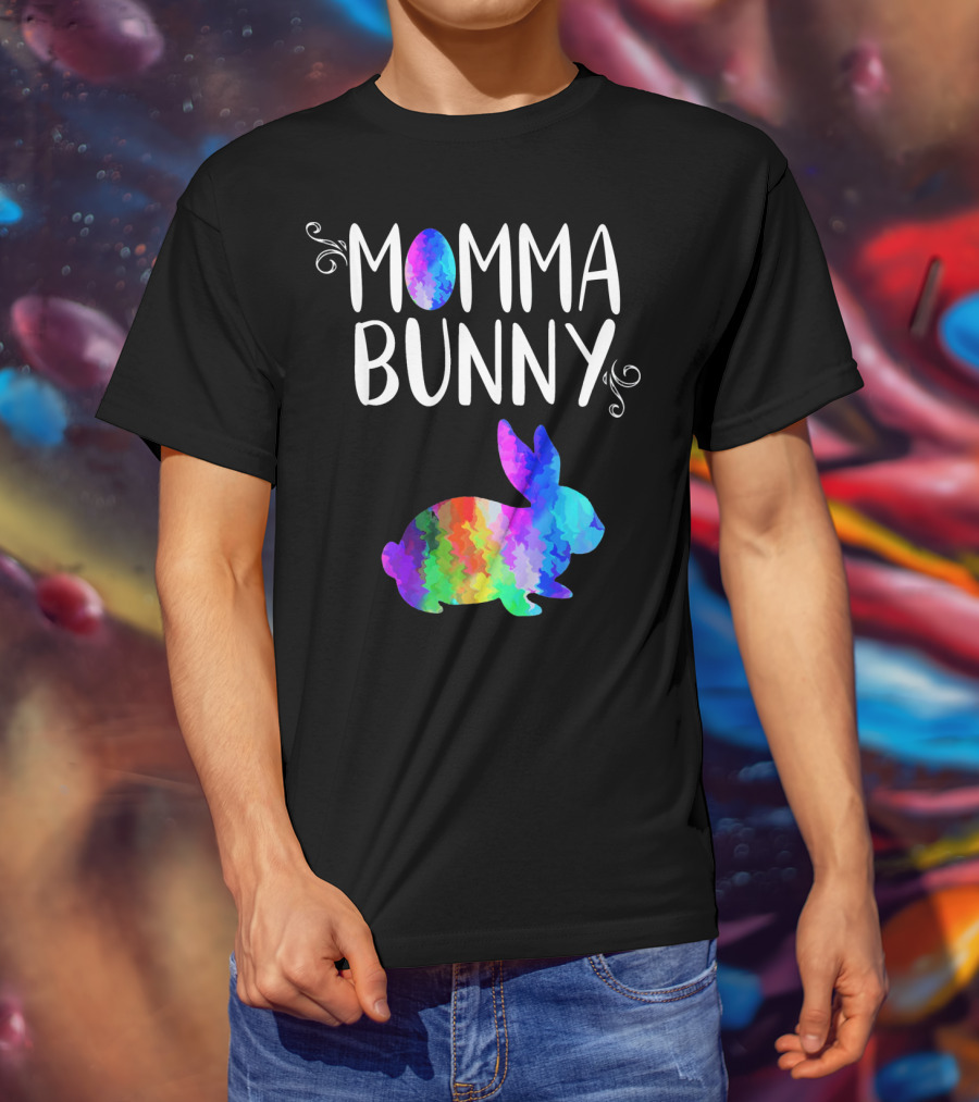 Momma Bunny Rainbow T-Shirt
