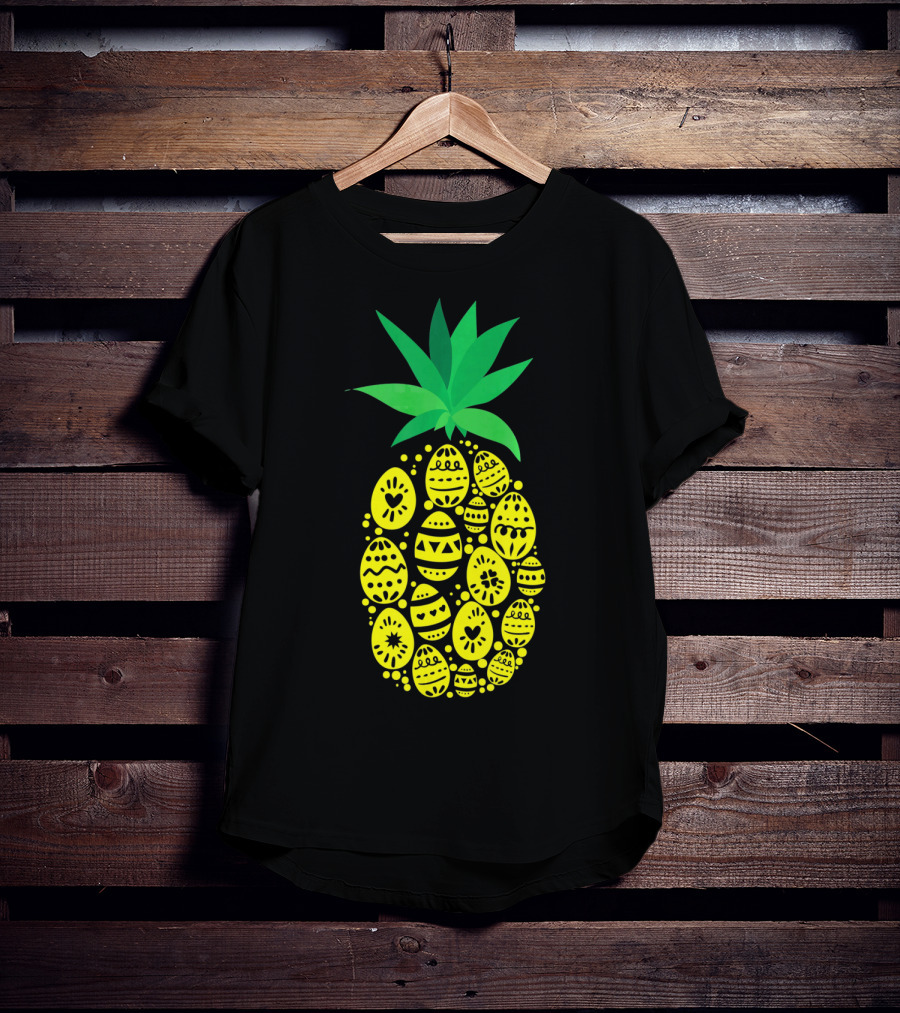 Funny Pineapple Easter Eggs Hunting East T-Shirt