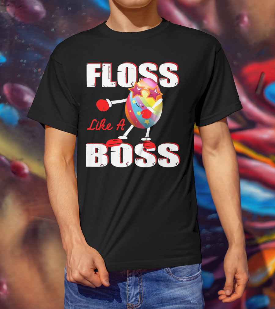 Floss Like A Boss Rainbow Star Egg T-Shirt