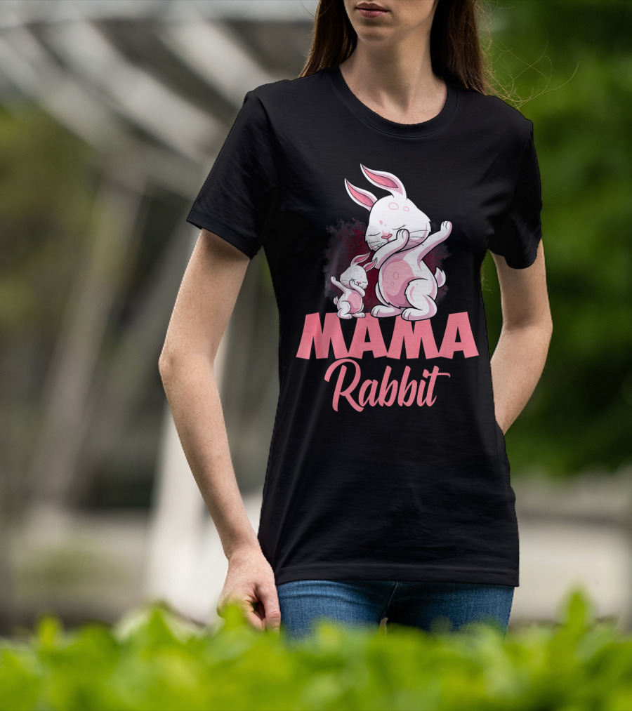 Mama Rabbit Matching Family Bunny Mama Rabbit T-Shirt