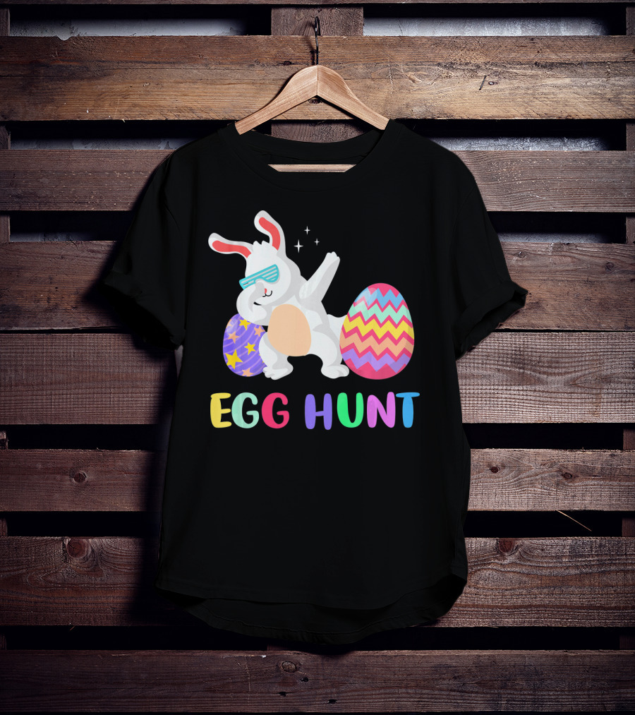 Easter Bunny Dabbing Egg Hunt Funny Easter T-Shirt