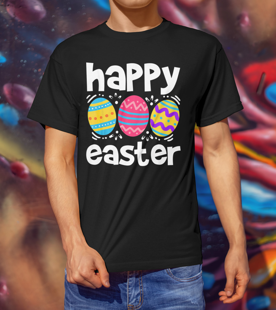 Happy Easter Colorful Eggs T-Shirt
