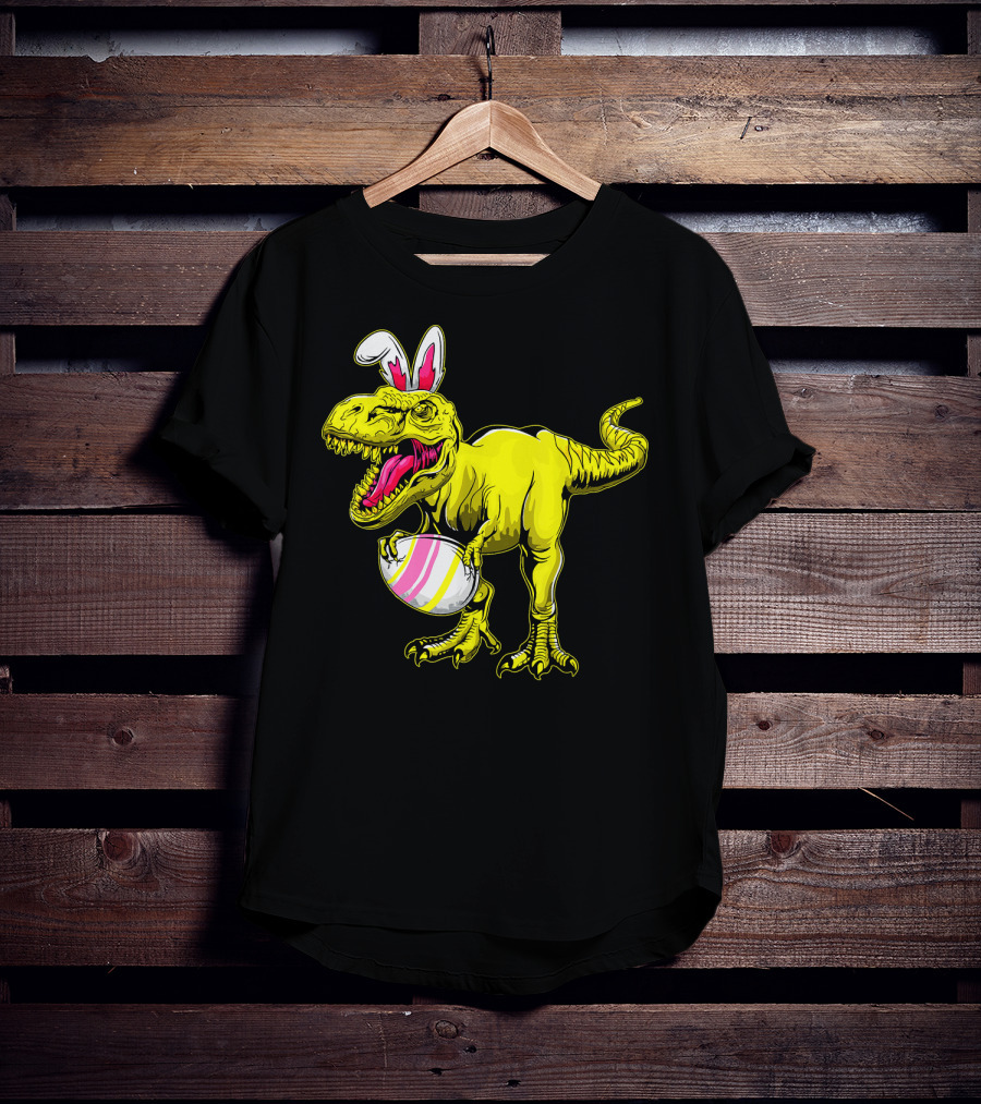 Tyrannosaurus Rex Easter Bunny Dinosaur With Egg T-Shirt