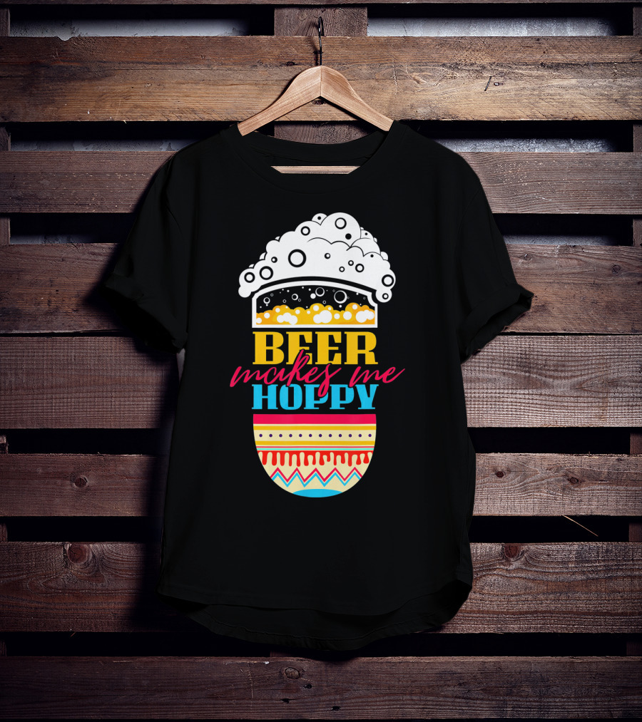 Beer Makes Me Hoppy Easter Egg Beer Foam T-Shirt
