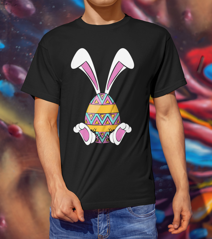 Funny Bunny Easter Egg Cute Happy Rabb T-Shirt
