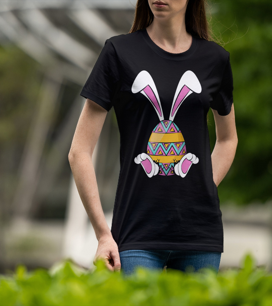 Funny Bunny Easter Egg Cute Happy Rabb T-Shirt