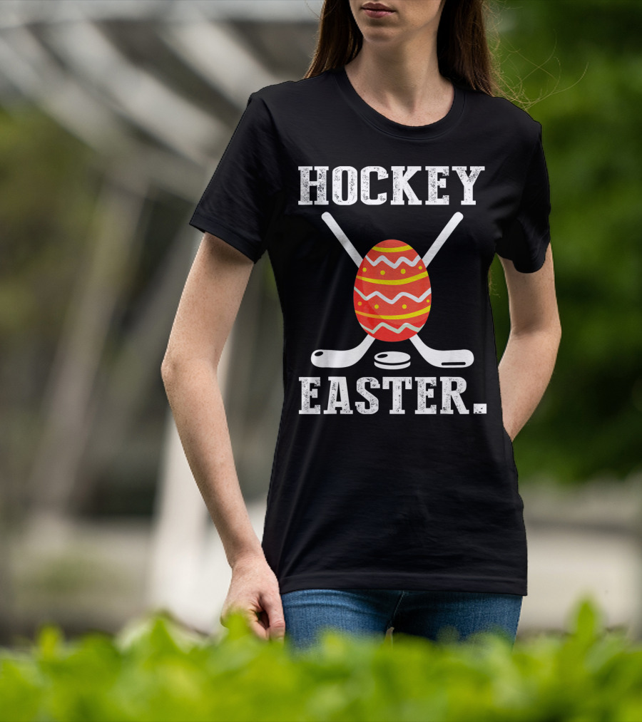 Hockey Easter Egg Crossed Sticks T-Shirt