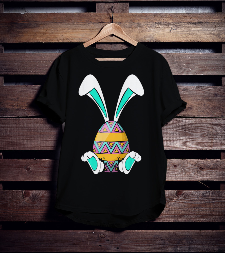 Easter Egg Rabbit Bunny Ears And Legs Colorful T-Shirt