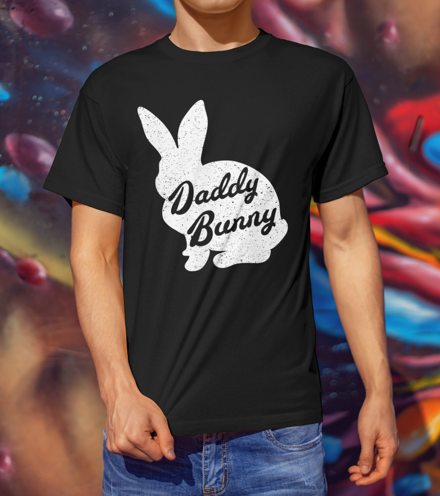 Daddy Bunny Mens Funny And Cute Easter T-Shirt