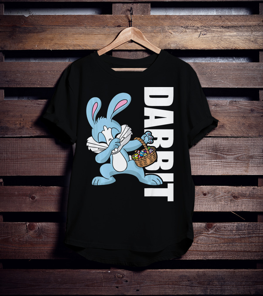 Easter Basket Stuffers Kids Dabbin Dabbit Rabbit With Eggs T-Shirt