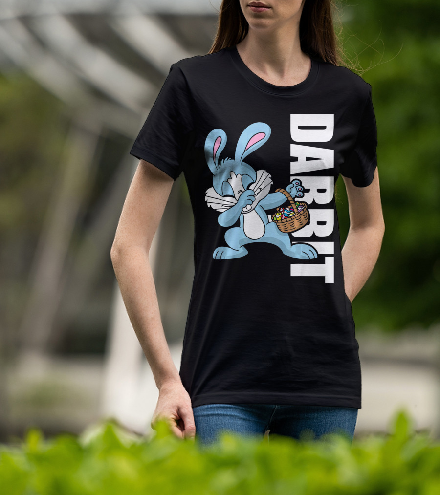 Easter Basket Stuffers Kids Dabbin Dabbit Rabbit With Eggs T-Shirt