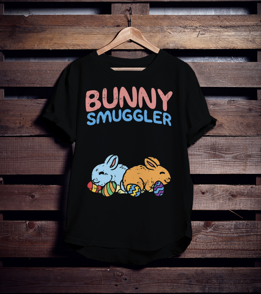 Bunny Smuggler Twins Easter Pregnancy T-Shirt