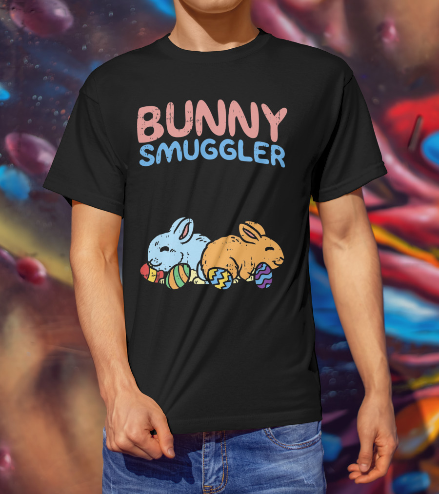 Bunny Smuggler Twins Easter Pregnancy T-Shirt
