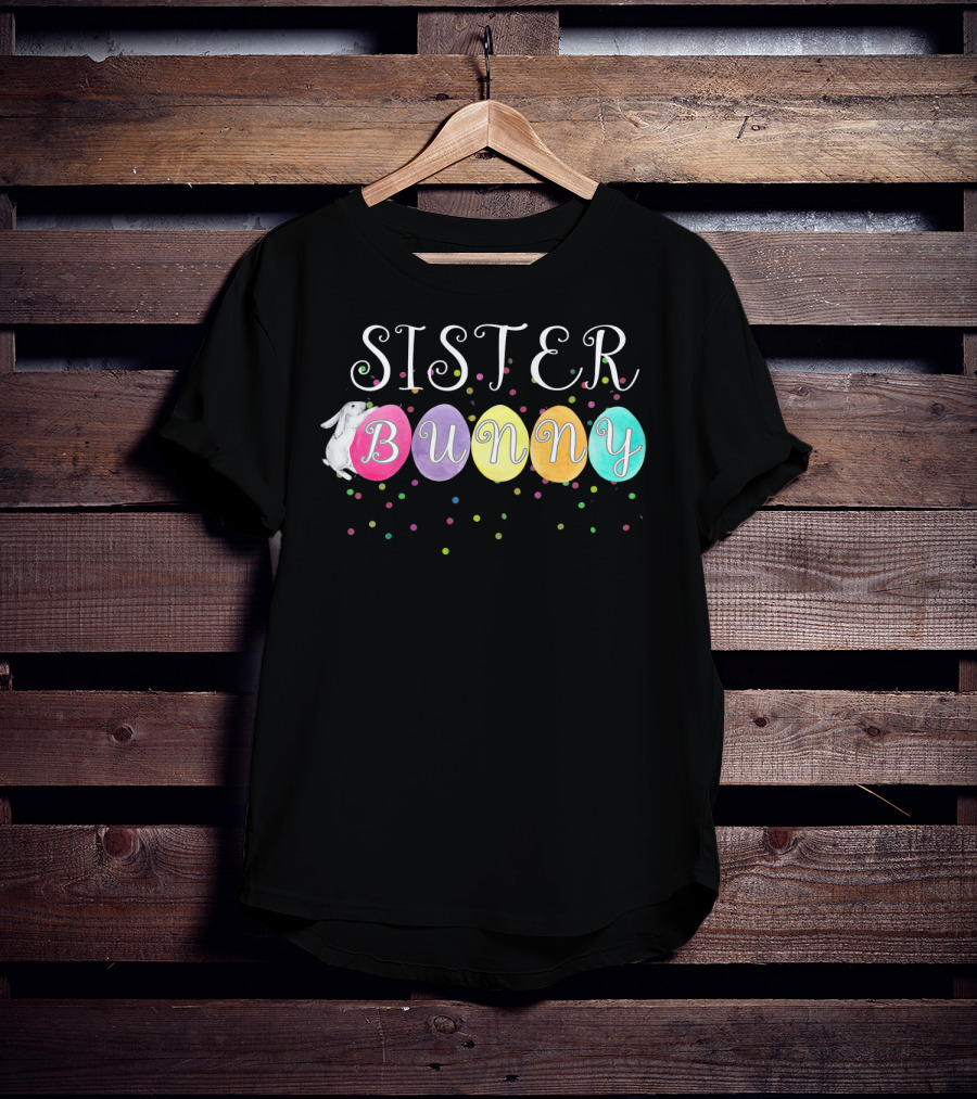 SISTER BUNNY Colorful Eggs Kids T-Shirt